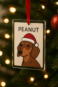 Minimalist pet portrait acrylic ornament