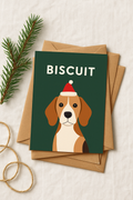 Minimalist pet holiday card with envelopes